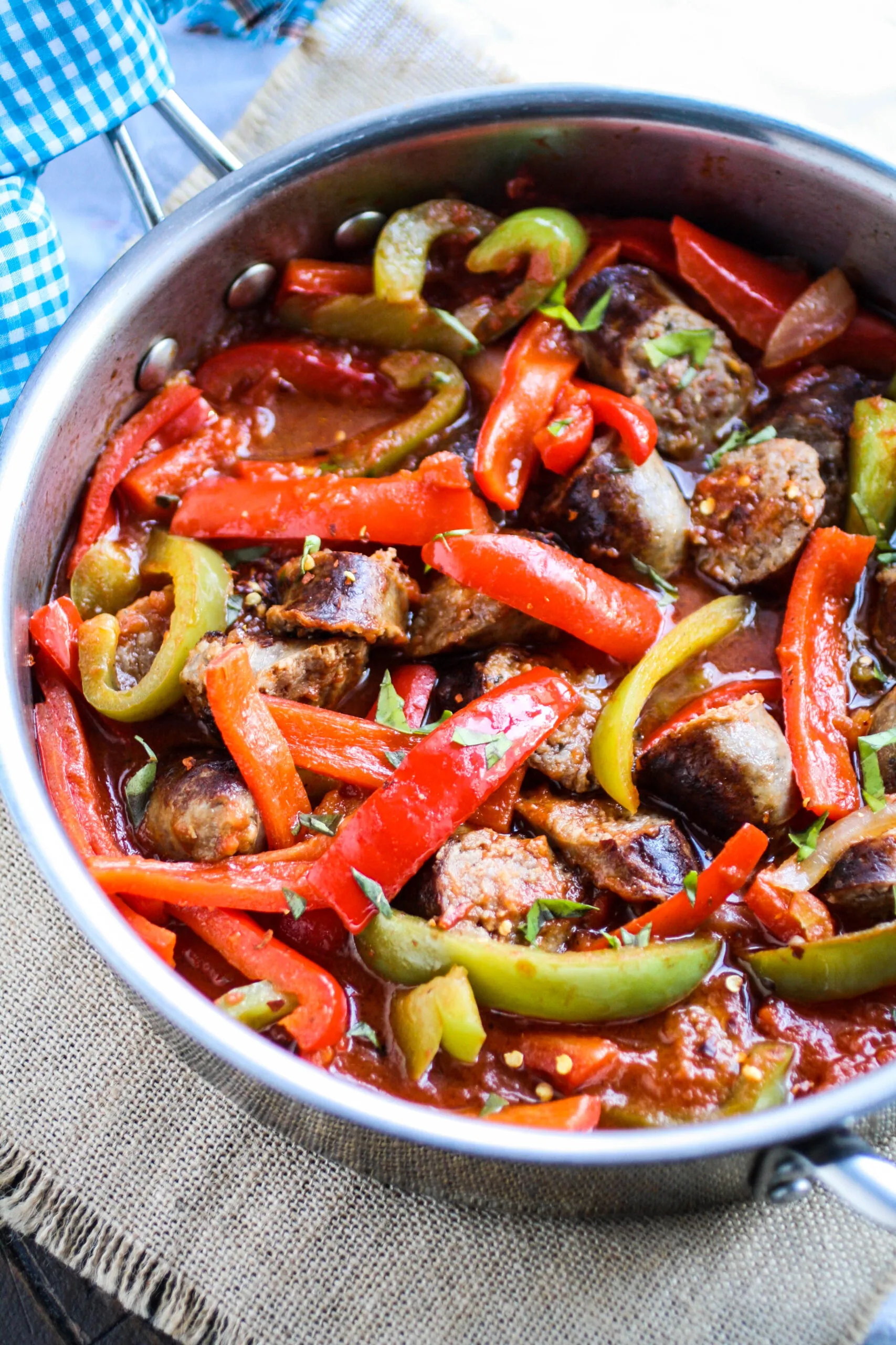 One-Skillet Sausage and Peppers Recipe