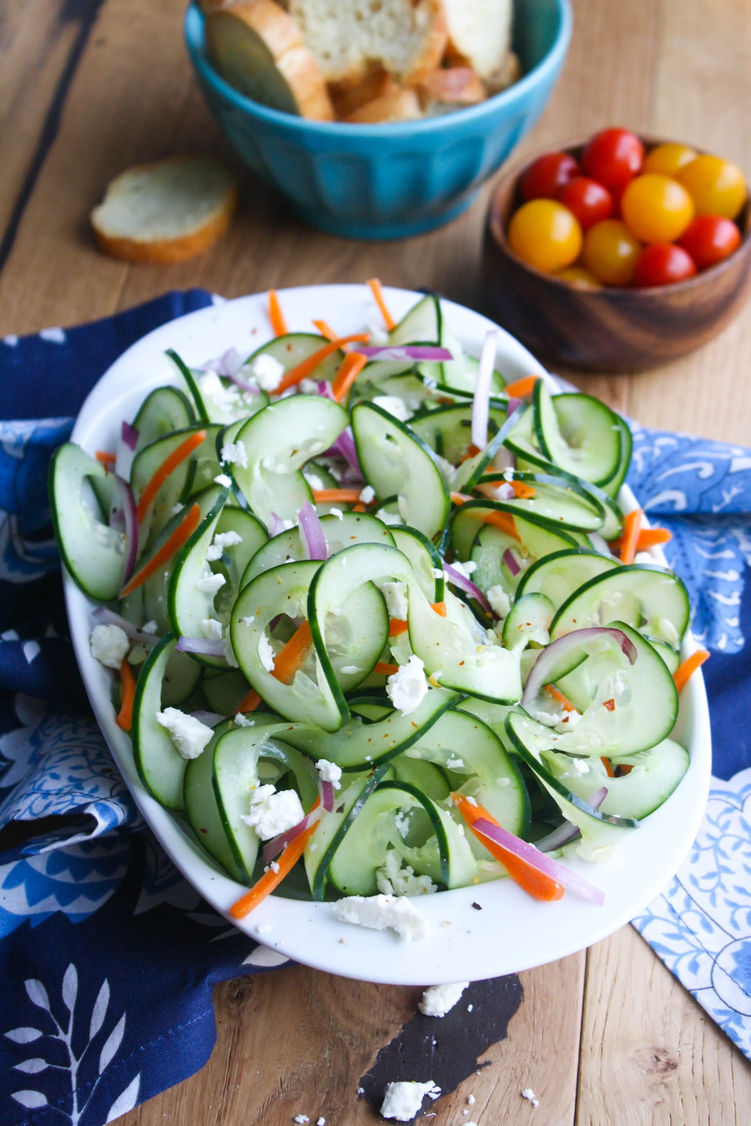 Cucumber Ribbon Salad - Comfortably Domestic