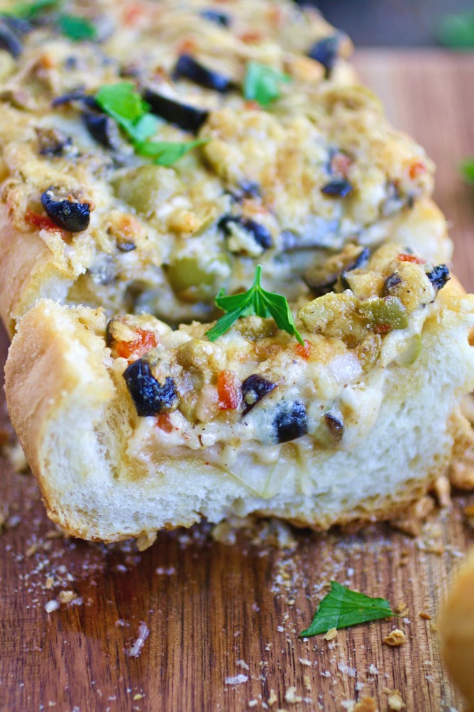 Easy Cheesy Olive Bread