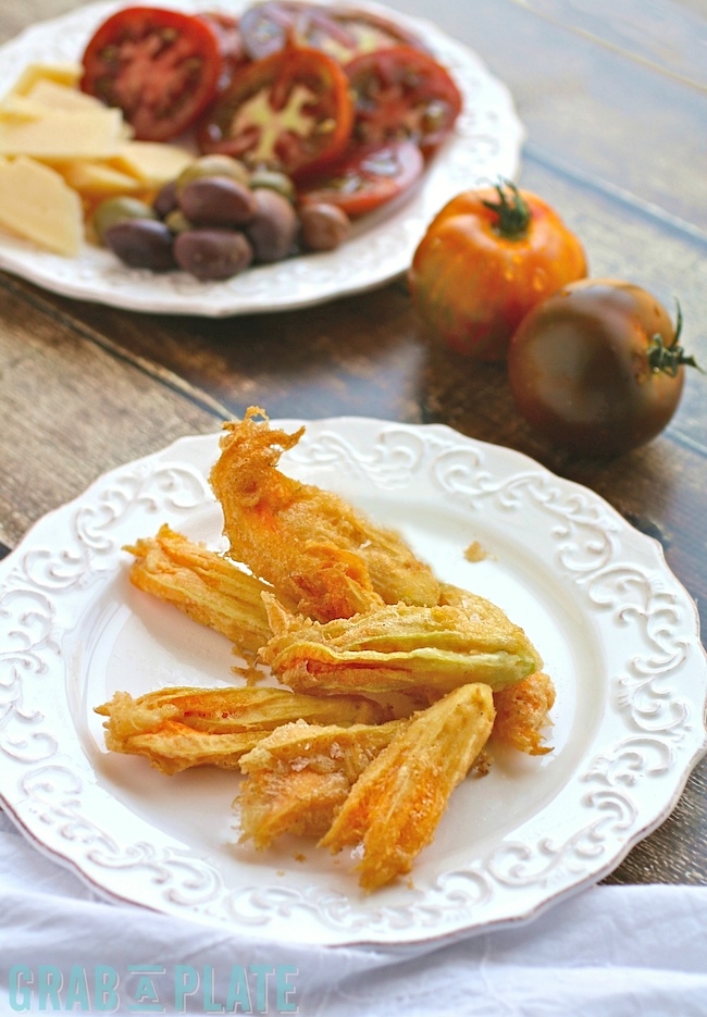 Fried Zucchini Blossoms make a lovely summertime appetizer.