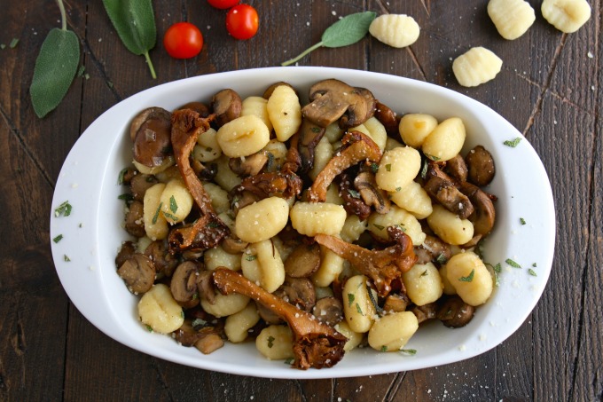Gnocchi with Sage and Sautéed Mushrooms